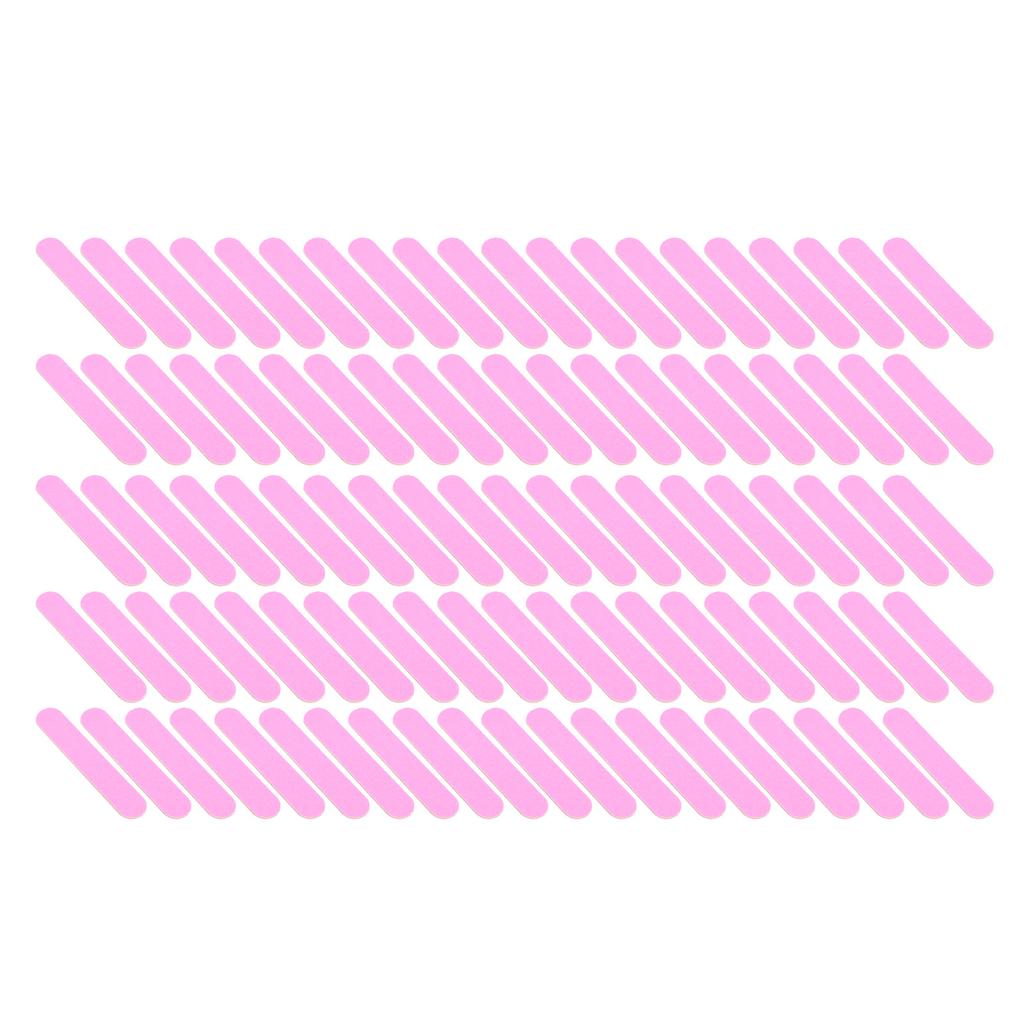 100pcs Disposable Nail File DoubleSided Nail Polishing Grinding File Nail Art Manicure File(Pink )