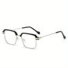 2PCS Metal Framed Black Gold Decorative Color Changing Glasses for Both Men and Women