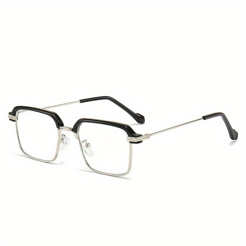 2PCS Metal Framed Black Gold Decorative Color Changing Glasses for Both Men and Women