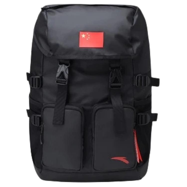 New Anta 900D Membrana Dermalis Plastic Backpack Unisex Black 192040155R-1