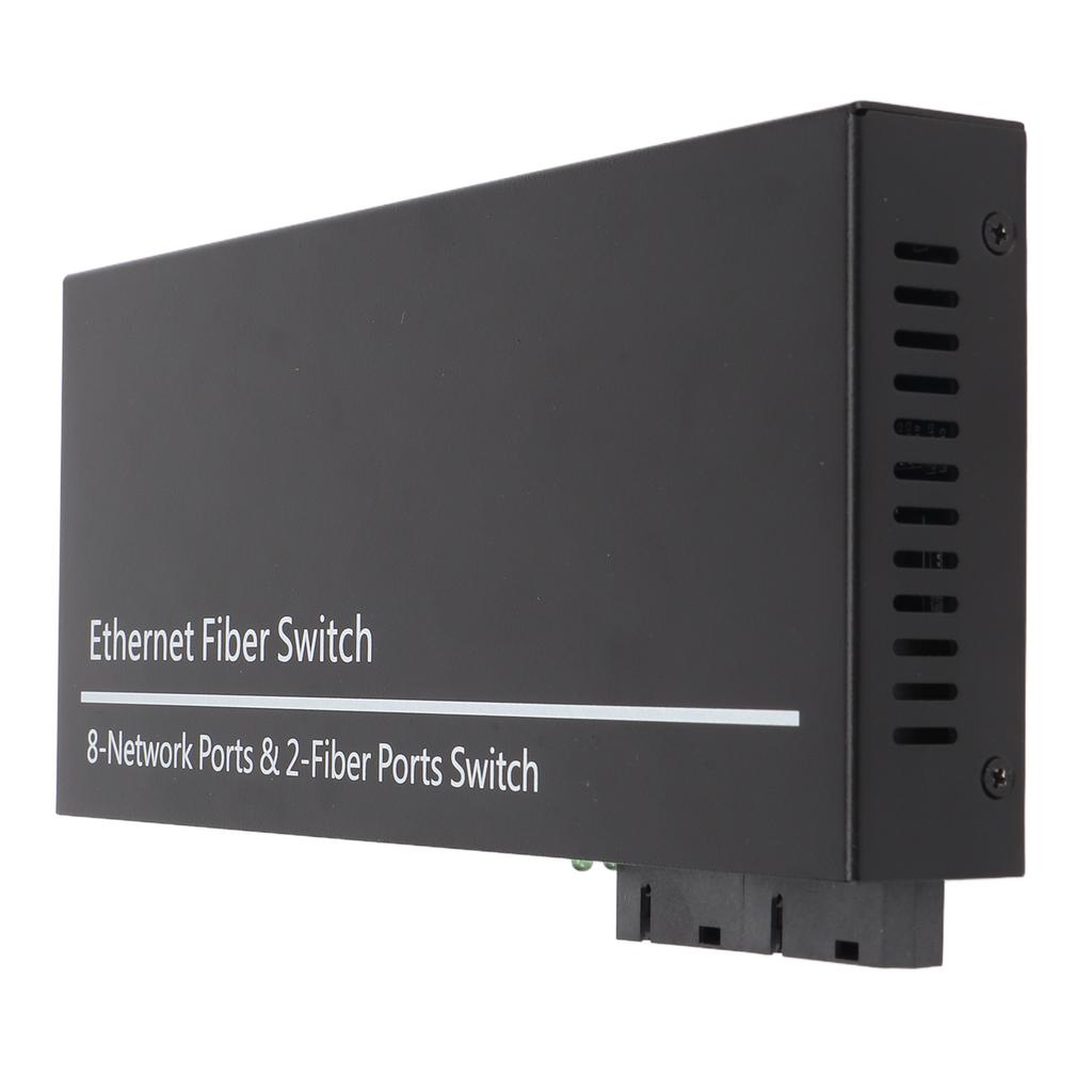 Tx1310nm RX1550nm Ethernet Fiber Switch 2 Optical Port 8 Electrical Port Up To 20km Single Mode Fiber Transceiver