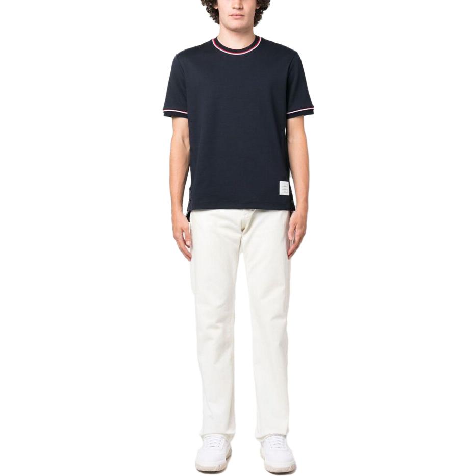 THOM BROWNE Milan Striped Crewneck T Shirt MJS231A-J0055-415