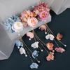 New Artificial Flower Floral Hairpin Forks Tassel Vinatge Hanfu Hair Accessories Chinese Style Multicolor Hair Clip Fork Hanfu