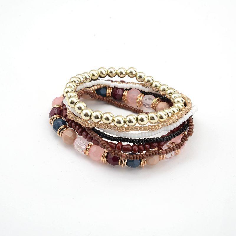Fashion Household Women Fashion Bohemian Multilayer Beads Bracelet Stretch Ethnic Style Bracelet