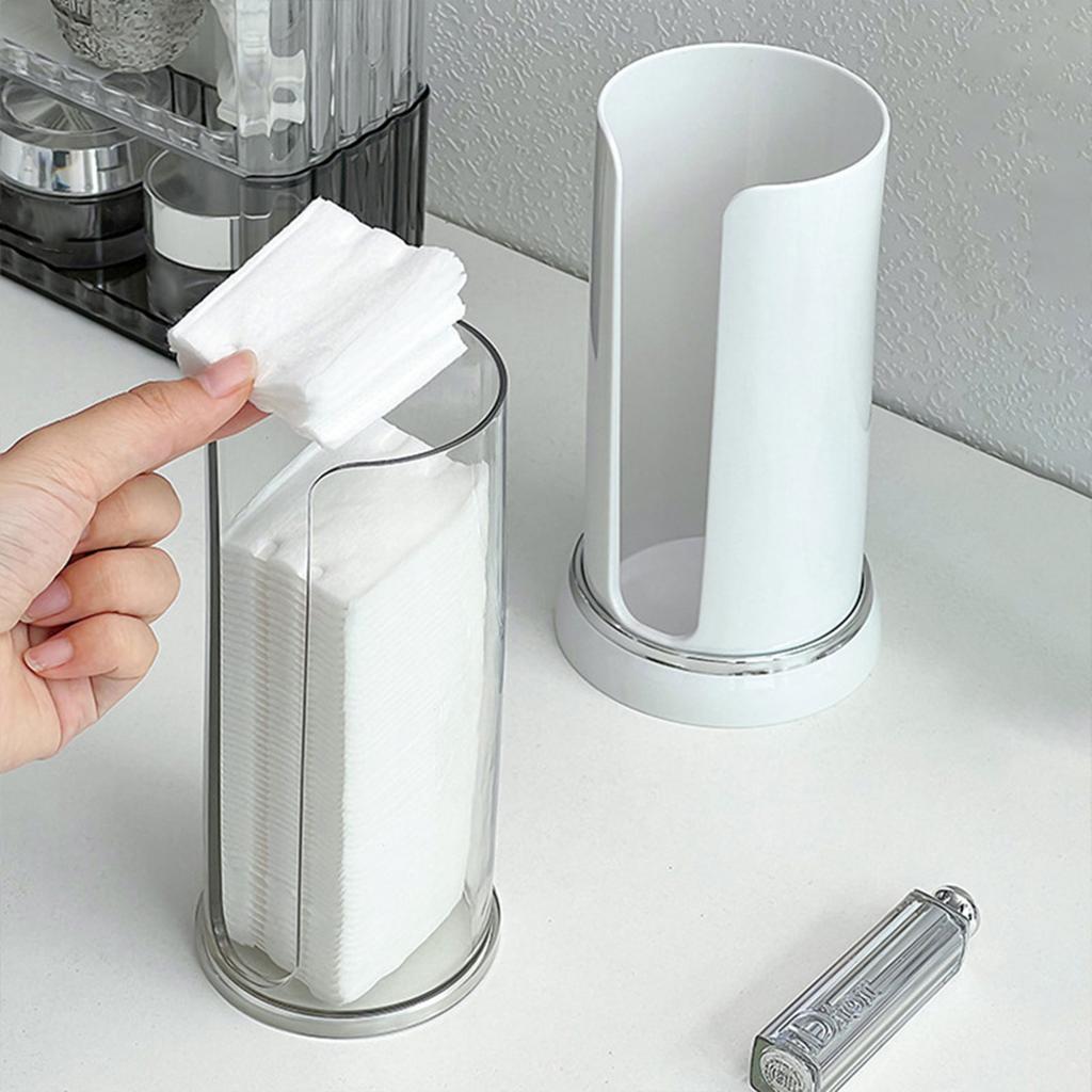 Durabl Cotton Sheets Holder Rotatable Cotton Pad/Sheet Holder Vanity Organizers for Makeup Station Organizing