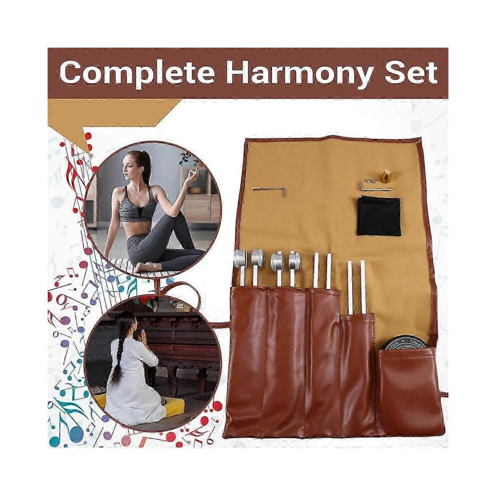 Tuning Forks for Healing Set 128Hz, 136.1Hz, 256Hz, 384Hz and Activator for Healing , Sound Therapy , Keep Body B