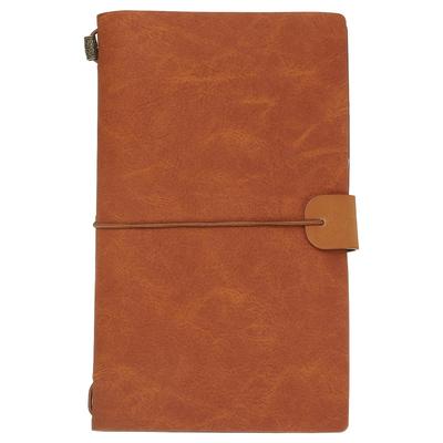 PATIKIL PU-Leder-Notizbuch für Reisetagebücher und Champagner-Goldbraun im Vintage-Stil (1 Nachfüllbar) Planer,