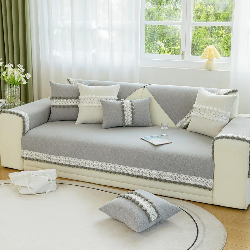 Small Fresh Chenille Sofa Cushion New Four-season Universal Seat Cushion Blanket Non-slip Sofa Cover Cover Cloth Towel