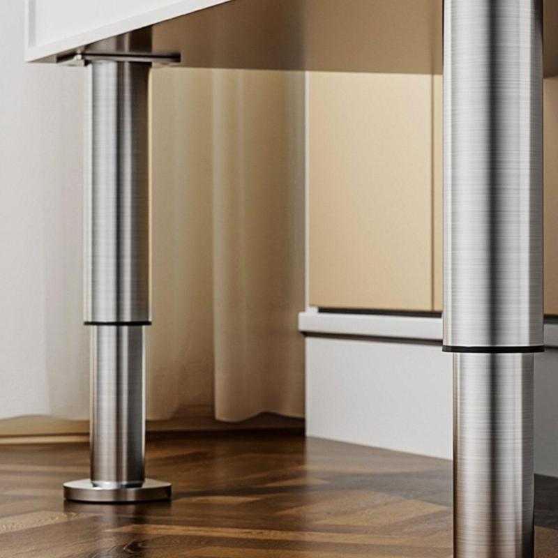  Round Adjustable Furniture Legs 15cm  Steel 250kg Load Capacity Not  Slip Base for Bed Sofa Table