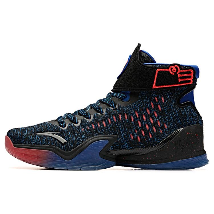 New Anta KT3 Thompson, Three Point Rain Cushioning, Wear Resistant High Top Basketball Shoes Men's Black Blue Red 11921103S-3
