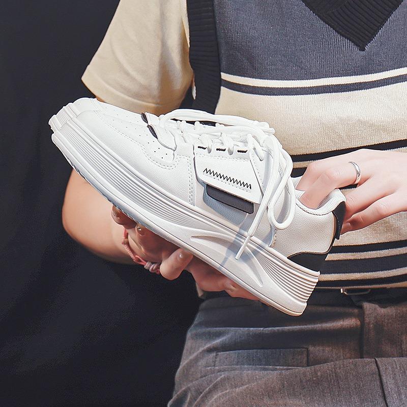 In little white shoes women's sports color matching breathable board shoes students new women's shoes heightening shoes travel shoes 2