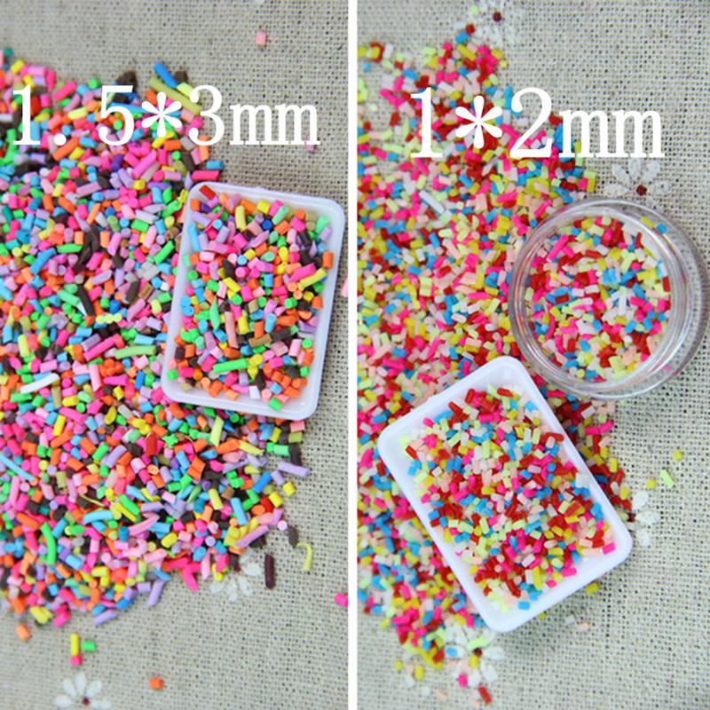 100g DIY Material Set Multicolor Polymer Clay Particles for Making Food Toys Phone Case Decorations