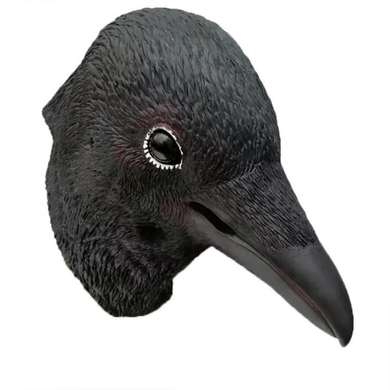 Black Raven Mask Beak Headpiece Scary Animal Mask for Costume Play Easter 1PCS
