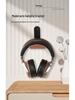 Solid Black Walnut Over-Ear Headphone Stand - Simple Wooden Display Hanger