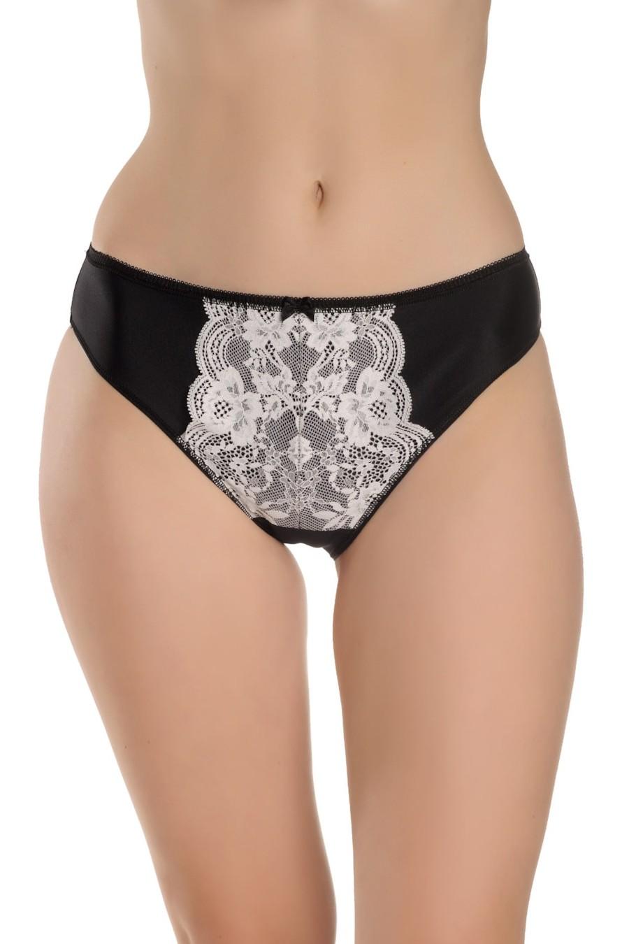 

Трусики сліп ORO (72898) 3(M) прозорий колір чорний