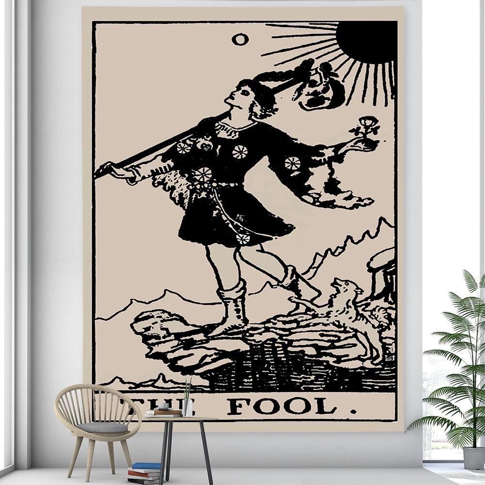 

VIKAMA Tarot Tapestry Illusion Art Wall Hanging Divination Tool Altar Cloth Bohemian Spiritual Decor for Meditation Space 74x94cm(29x37in)