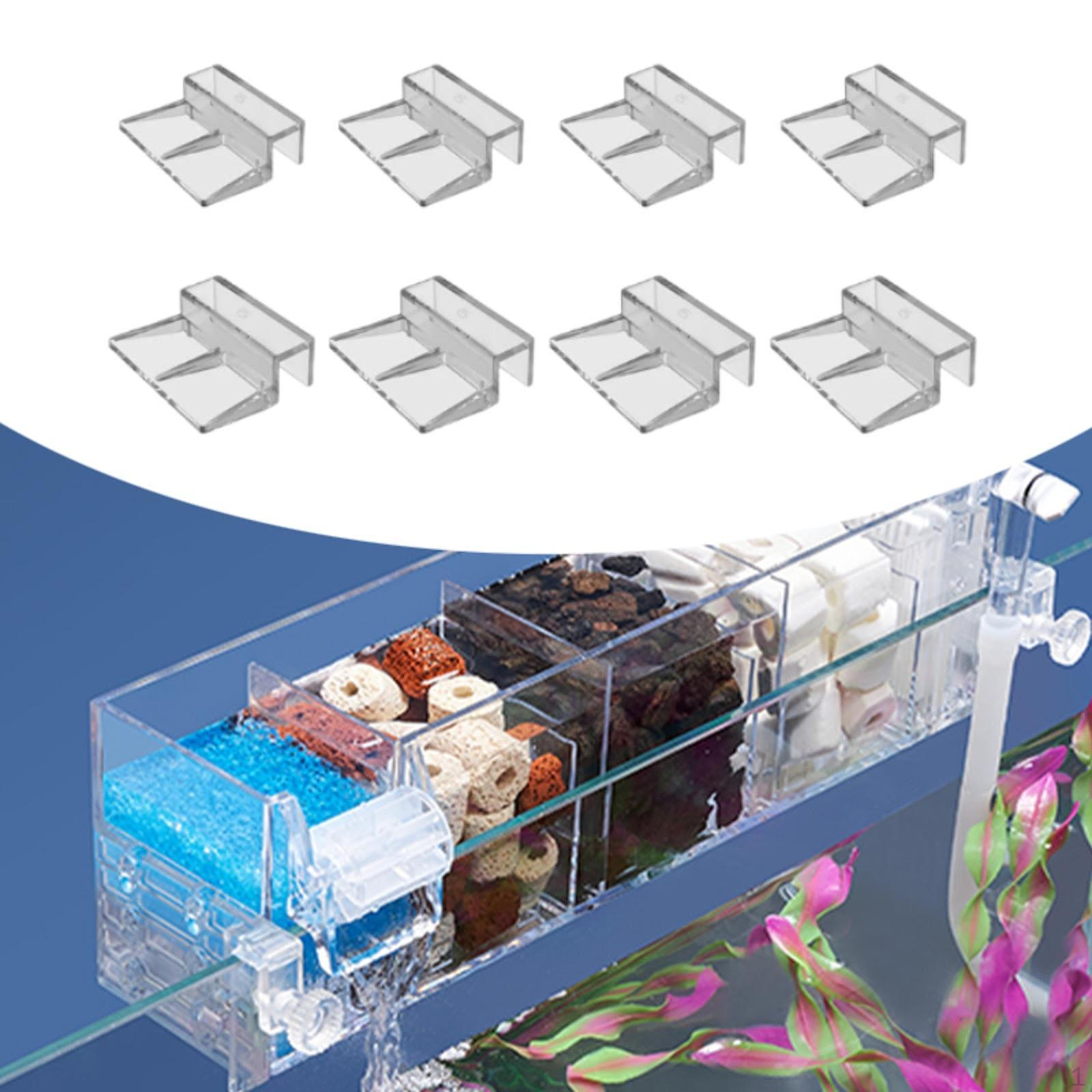 

8 Pieces Fish Tank Lid Holder Glass Covers Support Tools Transparent Sturdy Aquarium