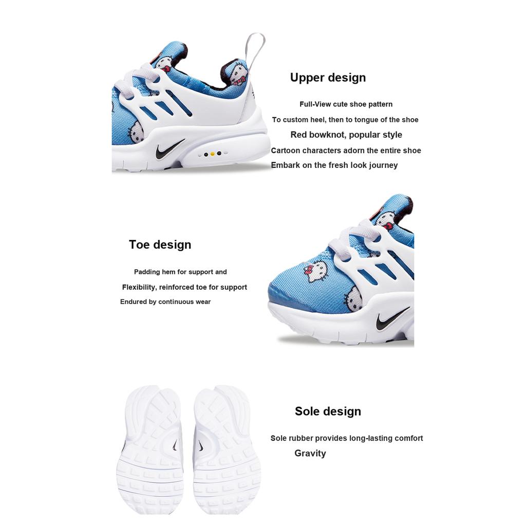 Hello Kitty X Nike Air Presto TD University Blue Baby Sneakers White Light-Crimson Black CW7461-402