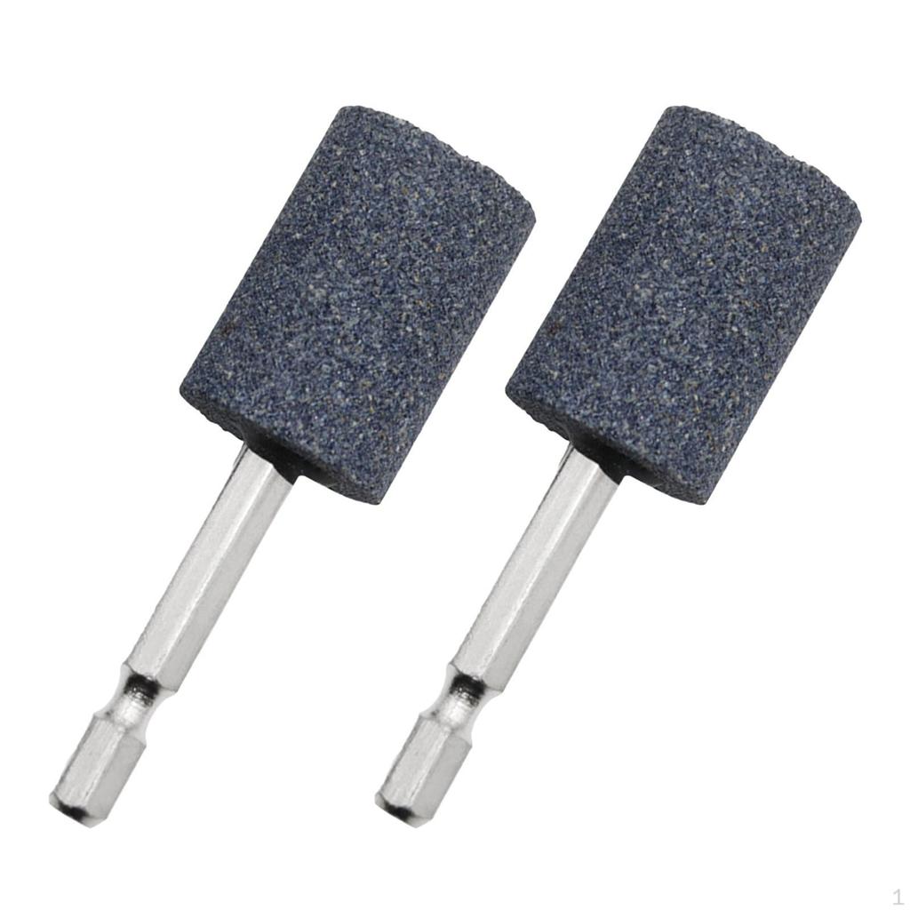 2 Pieces Grinding Head Hexagonal Shank Sharpening Wheel Abrasive Bits with Chrome Corundum Material