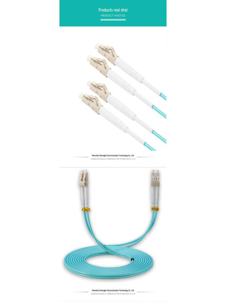 OM4 Duplex 10G Glasfaserkabel, Hohe Stabilität & Wiederholbarkeit, Multimode LC-LC Patchkabel