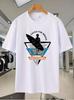 Surfing Graphic T-shirt - Navy Blue Breathable Mesh Short Sleeve Tee with "Catch the Wave" Print