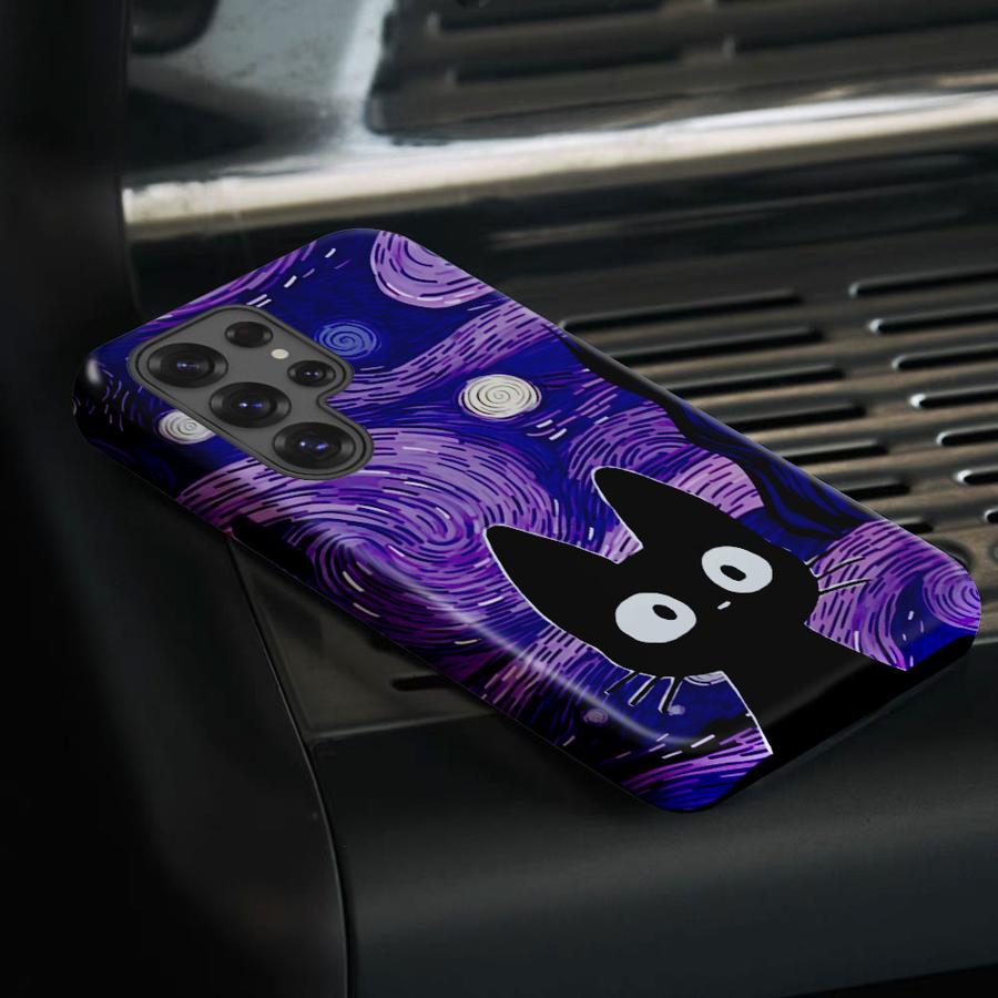 Soft Cover Capa Phone Case for Samsung Galaxy S25 S20 FE S25Ultra A36 S24 Ultra S23 A26 A16 S23Ultra A56 Van Gogh Fashion Black