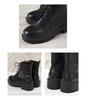 Boots for Short L [Arisana] Kids, Girls, Boots, Lace-up Shoes, Black, (23.5-24.0cm)