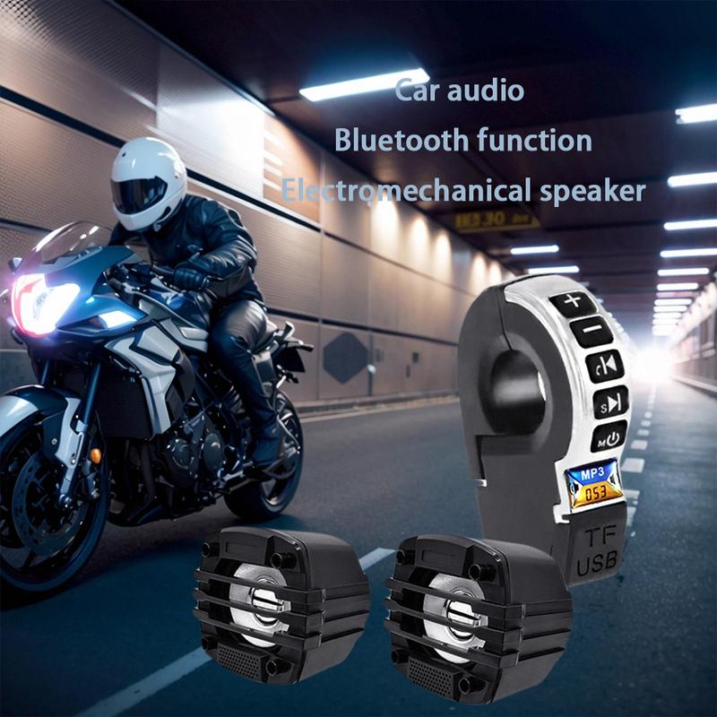 E-Bike Motorrad Lenker Audio Bluetooth-kompatibler Lautsprecher mit Lenkerschalter TF-Kartenwiedergabe & USB Handy-Ladefunktion