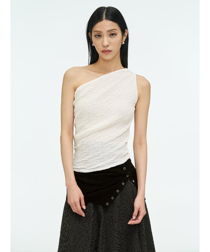 Anggae Textured Tube Top White