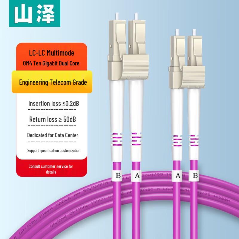 

SAMZHE OM4 LC-LC Multimode Armored Fiber Optic Patch Cable