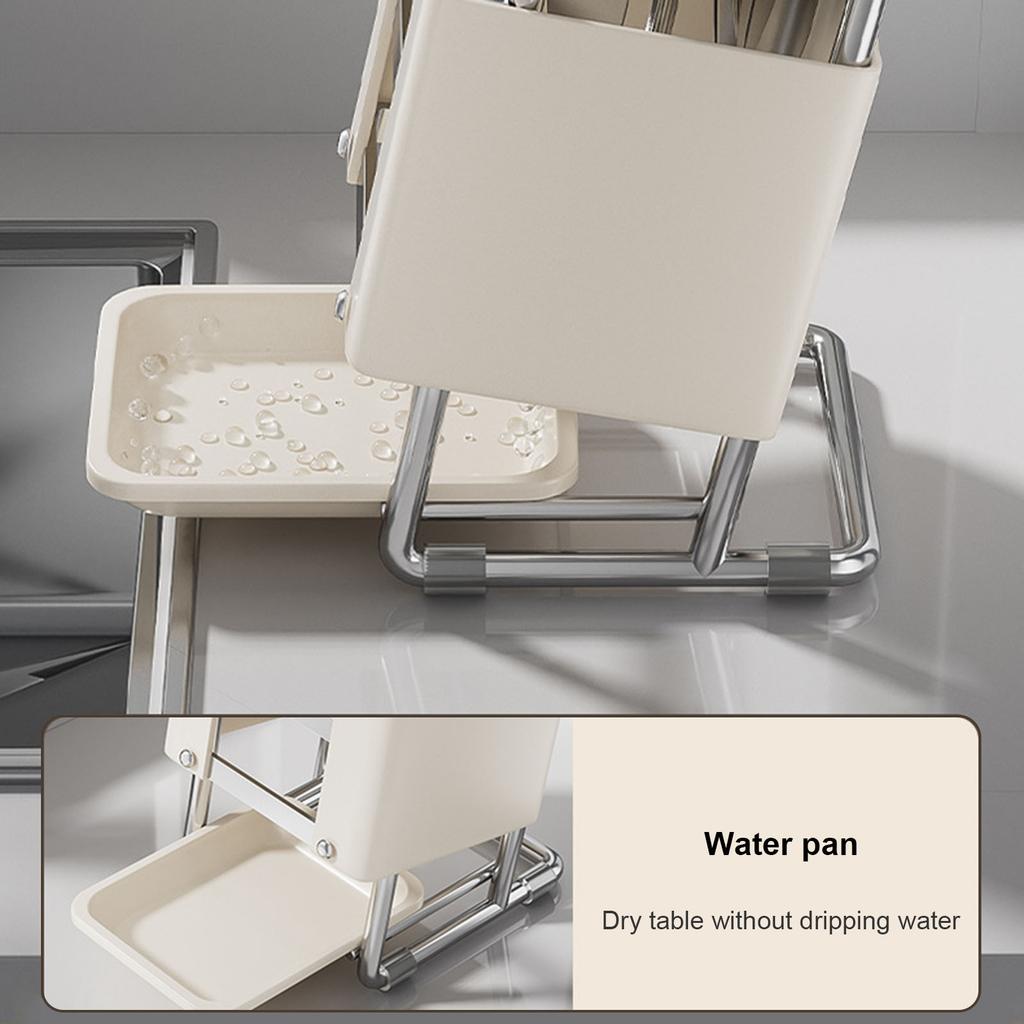 Kitchen Knife Holder Integrated Slant Insert Rack Space Saving Storage Multifunctional Kitchen Organizes for Utensils