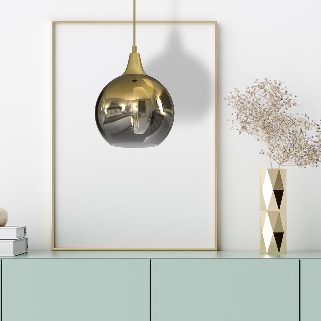 Monte Gold Hanging Lamp, Diameter 200, 1Xe27
