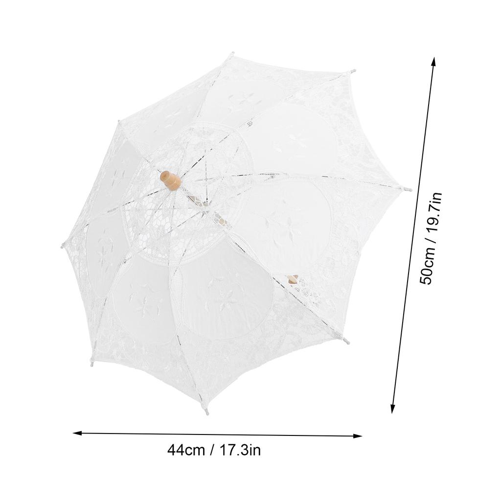 Lace Umbrella Parasol Vintage Wedding Bridal Umbrella for Photo Costume Party Supplies