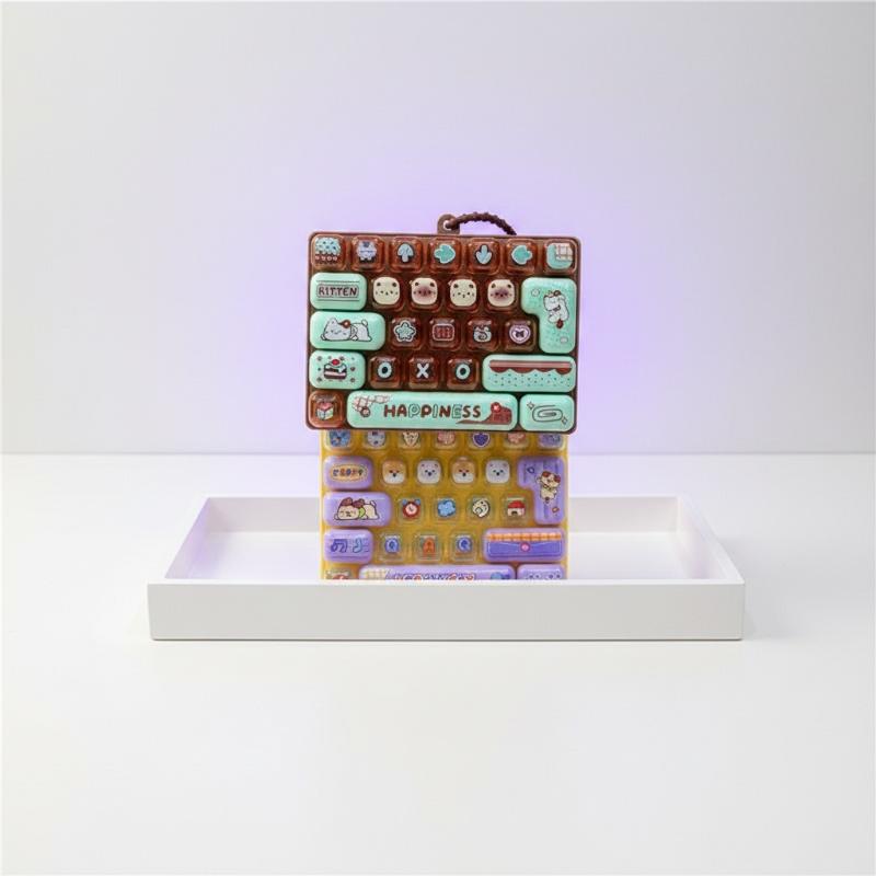 Cute Stress Relief Decompression Toy 26 Key Press Button Toy Durable Bag Ornament For Family Party Favors