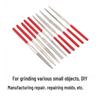 Assorted Electroplated Diamond Files: Flat, Square, Triangular, Semi-Circular, Size 3*140