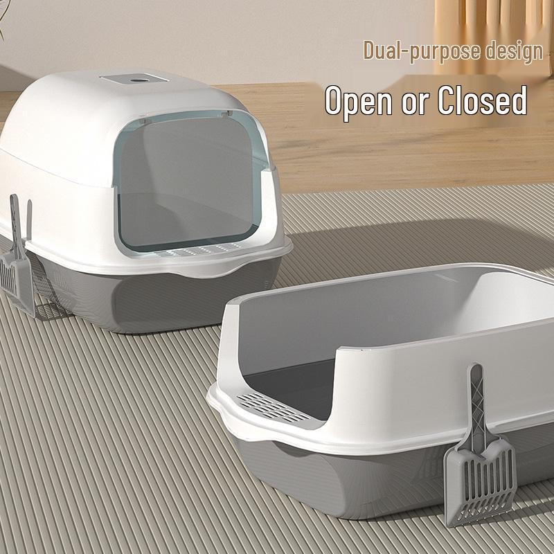 Extra-Large Enclosed Cat Litter Box: Odor & Splash-Proof, Dual-Use Design