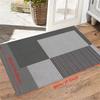 1 Pc 1cm Thickened Modern Geometric Pattern Door Mat Soft Flannel Entrance Door Mat for Home Decor Anti-Slip Carpet Absorb Water Kitchen Bath Mat