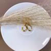 Gold-Plated Stainless Steel Oval Earrings: Artistic Titanium Shell Design for Women