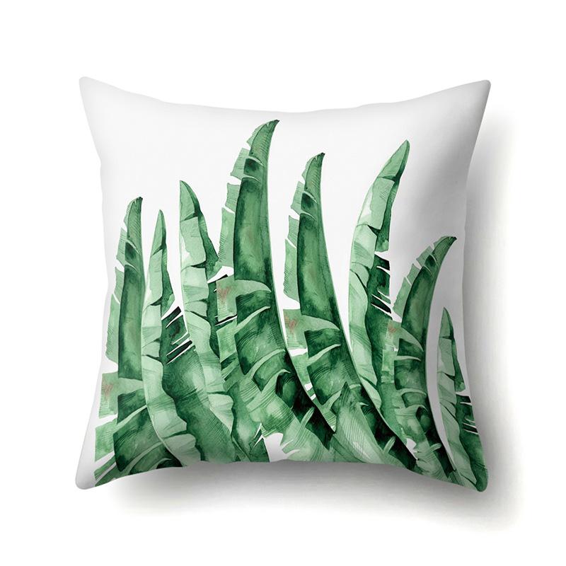 Polyester Pillowcase Nordic Plant Ins Style Flower Print Peach Leather Velvet Pillowcase