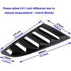 Rear Quarter Window Louvers Scoops Spoiler Car Tunning Panel Side Air Vent Cover Compatible For Ford Mustang 2015 2016 2017 2018 2019-2023(Shiny