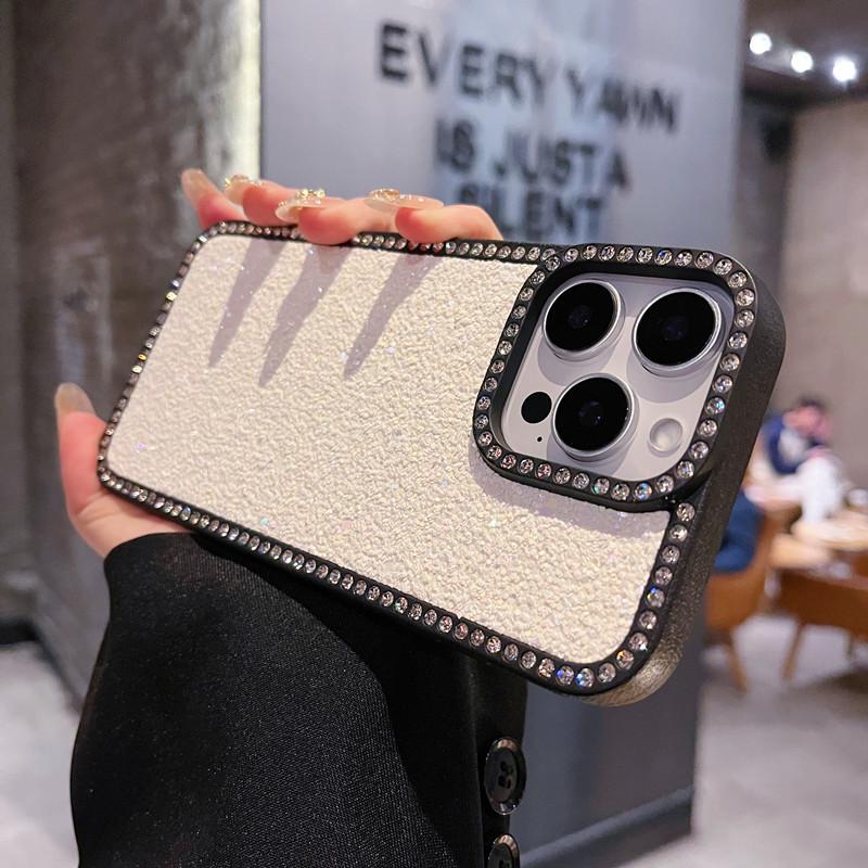 

Rhinestone Glitter Drop-Proof Case for iPhone 17 Pro Max and 16 Sense 11 Pro белый