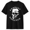 GISM Anarchy Violence Cotton T Shirt For Mens Summer Streetwear T Shirts Hip Hop Tees Oversiz