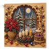 Christmas Home Decoration Faux Pearl Art Kit, DIY Snowman Painting 3D Festive Living Room Accents Xmas Scenes Crafting Project for Adults Beginners,