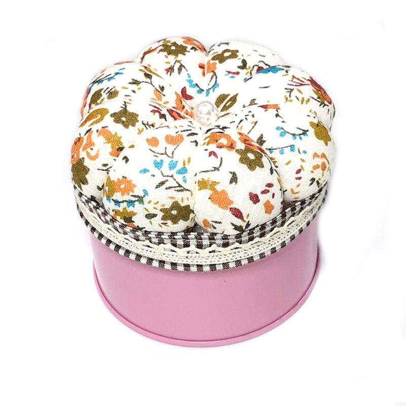 Flower Pin Cushion with Storage Container Quilting Pin Holder for Sewing Pin Thread Thimble Button and Sewing Accessory Dropship