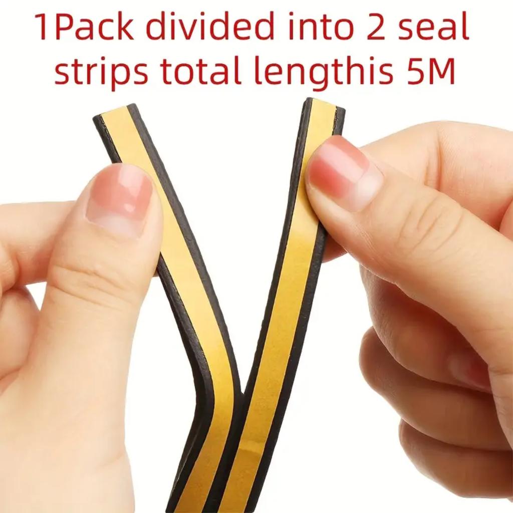 1 Roll Indoor Weather Stripping Self Adhesive Foam Window Seal Strip For Doors And Windows Weatherstrip Gap Blocker