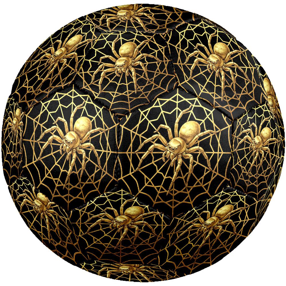 Spider Webs and Beehives Indoor Size 5 Soccer Ball Colorful Machine Stitched PVC Competition Ready Durable High-Bounce