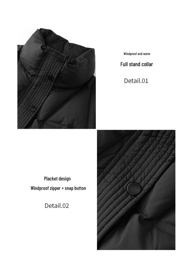 Popular Stand-up Collar 90% White Duck Down Fashion Temperament High-neck Short Down Jacket Women's Winter Jacket