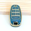 6 Knoppen Shell Fob Auto Sleutelhoes Cover Voor Hyundai Ioniq 5 Solaris Nexo Nx4 Sonata Hybrid Nieuwe Grand Santa Fe Tucson