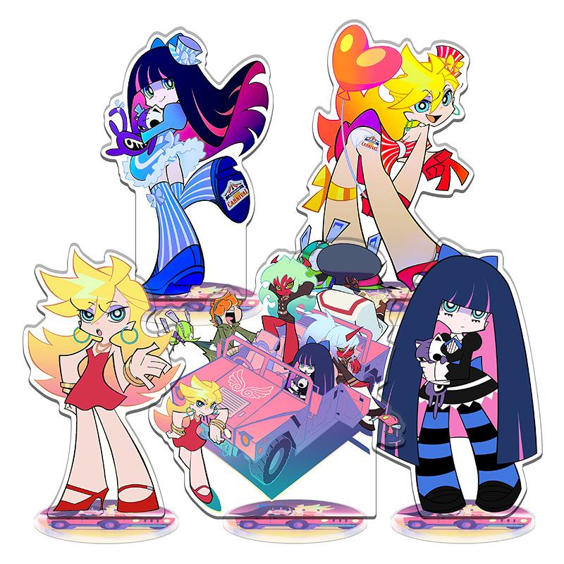 Anime New Panty Stocking with Garterbelt Acrylic Model Doll Stocking Panty Acrylic Figure for Cosplay Exhibition Toy Git