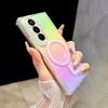 Nadaje się do etui na telefon komórkowy Samsung Z Flip7 składany Galaxy Z Fold6 Kolorowany magnetyczny 3 4 5 Zmiana koloru laserowego